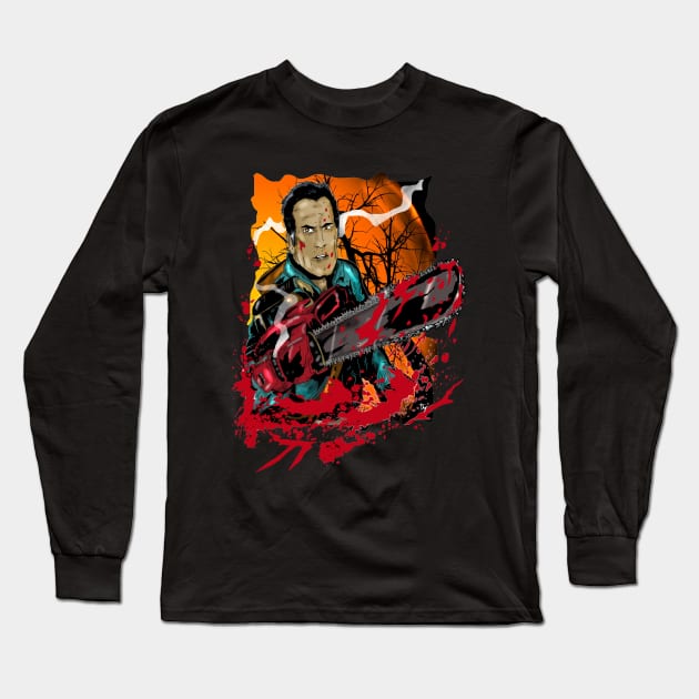 Ash VS the Evil Dead Long Sleeve T-Shirt by Trapjaw1974